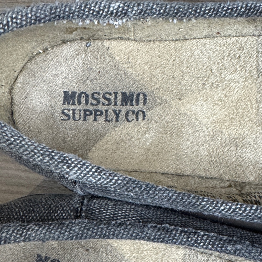 Massimo Gray Denim Flats with Black Sole - Picture 2 of 9